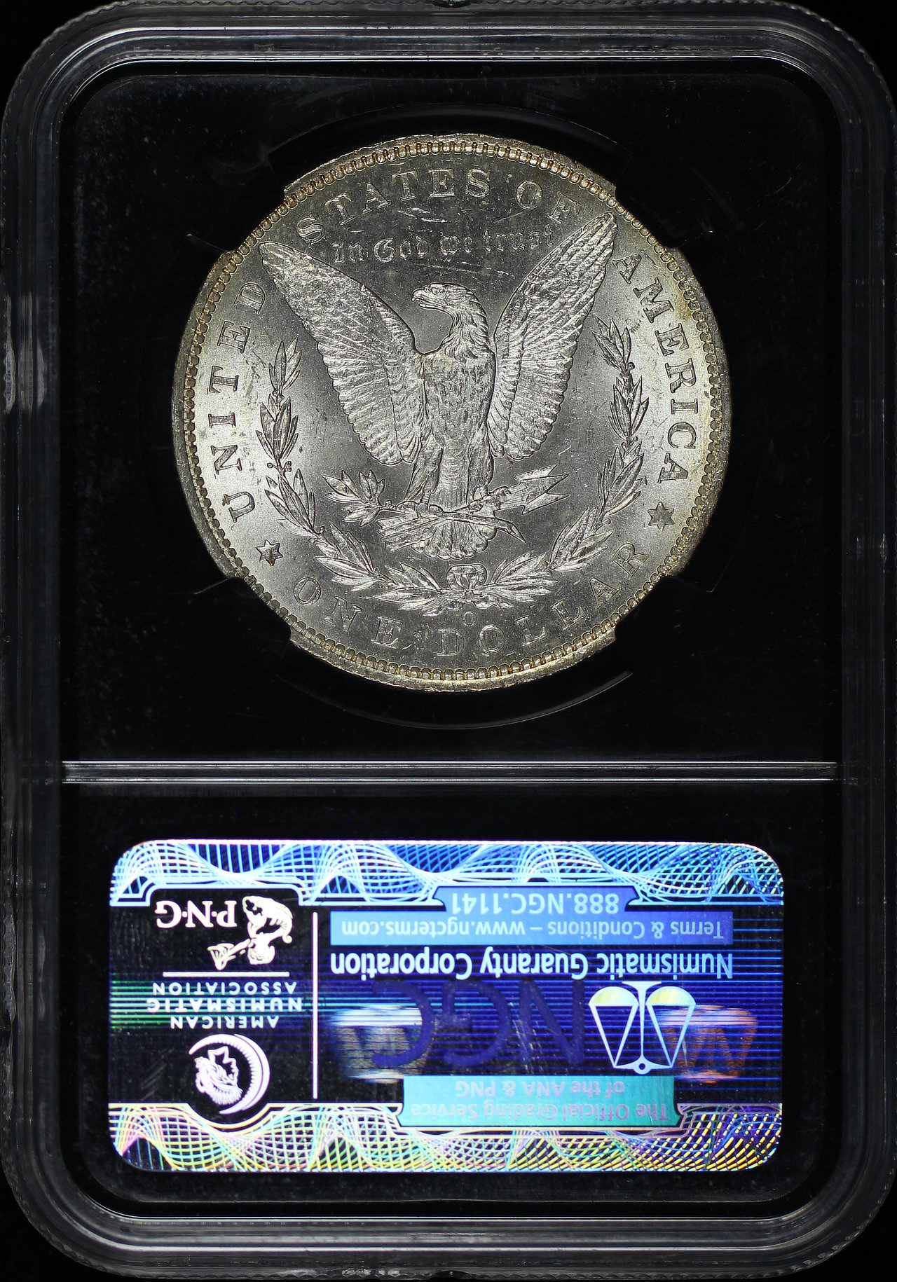 Reverse of this 1888-O Morgan Dollar NGC MS-63