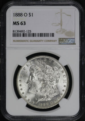 Obverse of this 1888-O Morgan Dollar NGC MS-63
