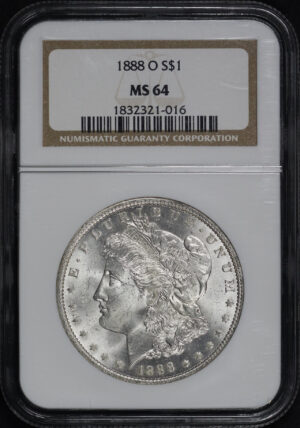 Obverse of this 1888-O Morgan Dollar NGC MS-64