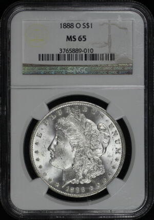 Obverse of this 1888-O Morgan Dollar NGC MS-65