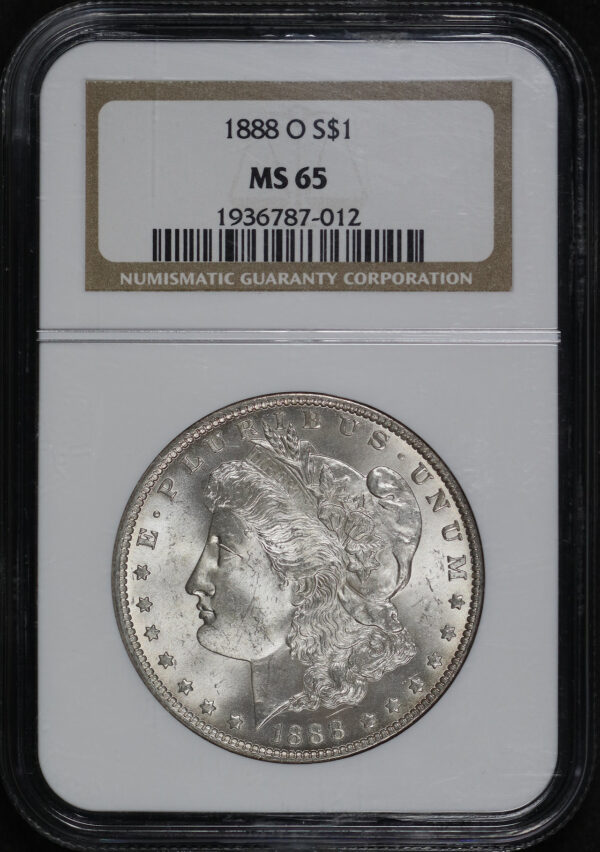 Obverse of this 1888-O Morgan Dollar NGC MS-65