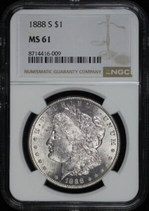Obverse of this 1888-S Morgan Dollar NGC MS-61