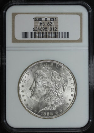Obverse of this 1888-S Morgan Dollar NGC MS-62