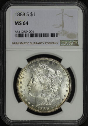 Obverse of this 1888-S Morgan Dollar NGC MS-64
