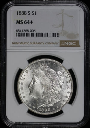 Obverse of this 1888-S Morgan Dollar NGC MS-64+