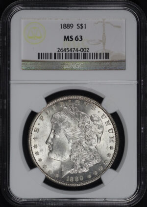 Obverse of this 1889 Morgan Dollar NGC MS-63