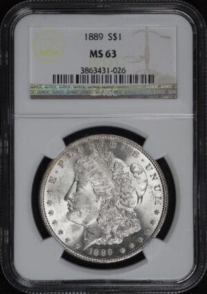 Obverse of this 1889 Morgan Dollar NGC MS-63
