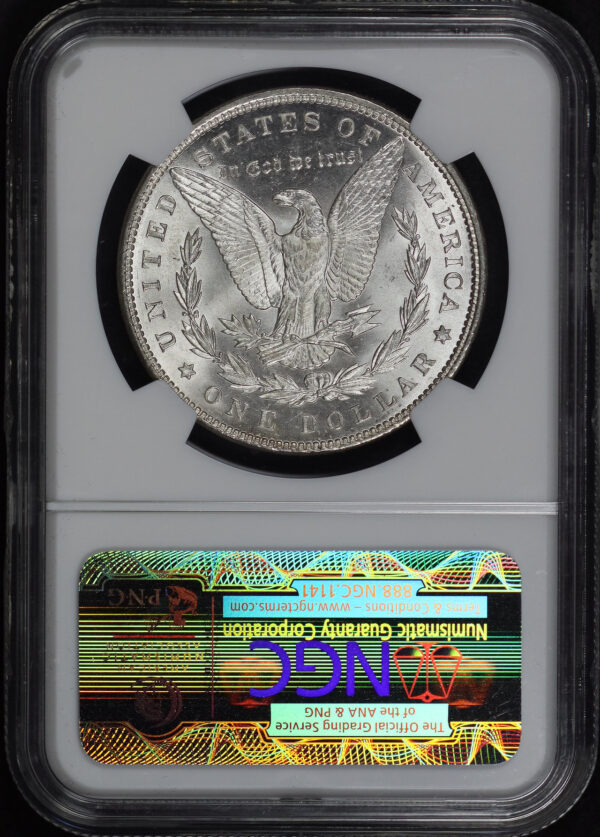 Reverse of this 1889 Morgan Dollar NGC MS-63
