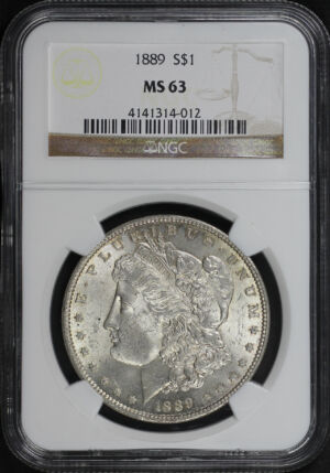 Obverse of this 1889 Morgan Dollar NGC MS-63