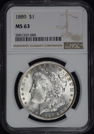Obverse of this 1889 Morgan Dollar NGC MS-63