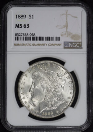 Obverse of this 1889 Morgan Dollar NGC MS-63