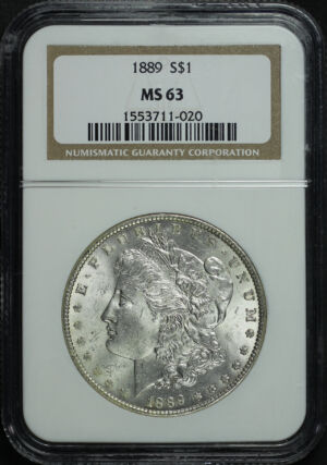 Obverse of this 1889 Morgan Dollar NGC MS-63