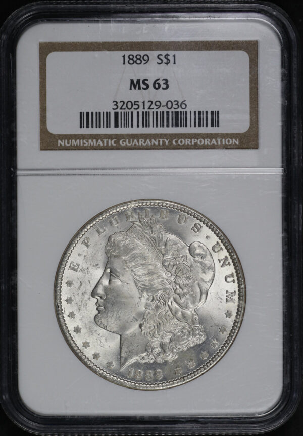 Obverse of this 1889 Morgan Dollar NGC MS-63