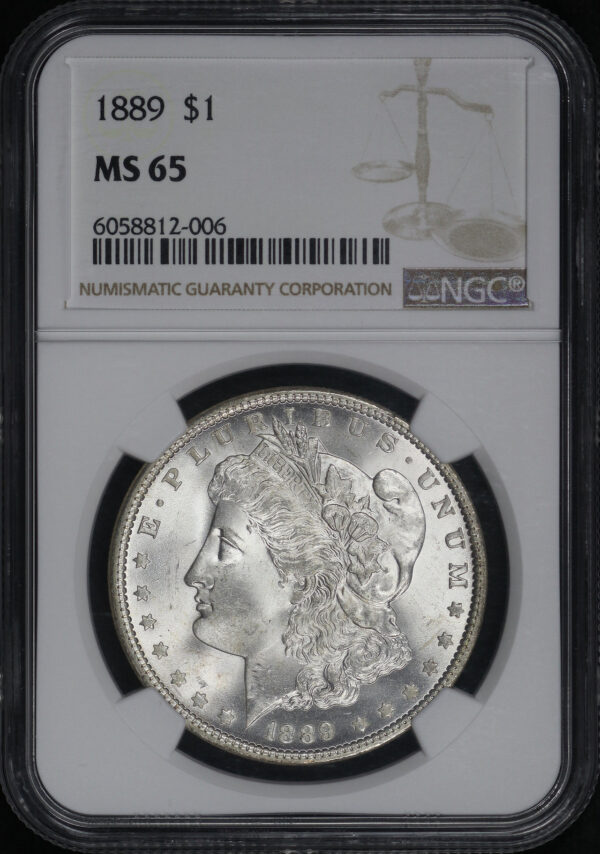 Obverse of this 1889 Morgan Dollar NGC MS-65