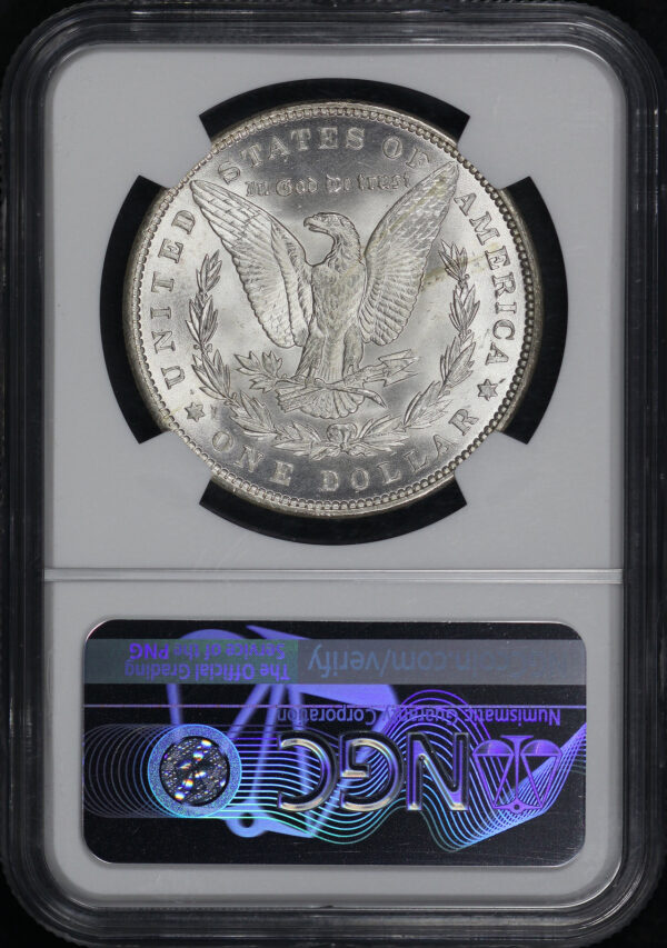 Reverse of this 1889 Morgan Dollar NGC MS-65