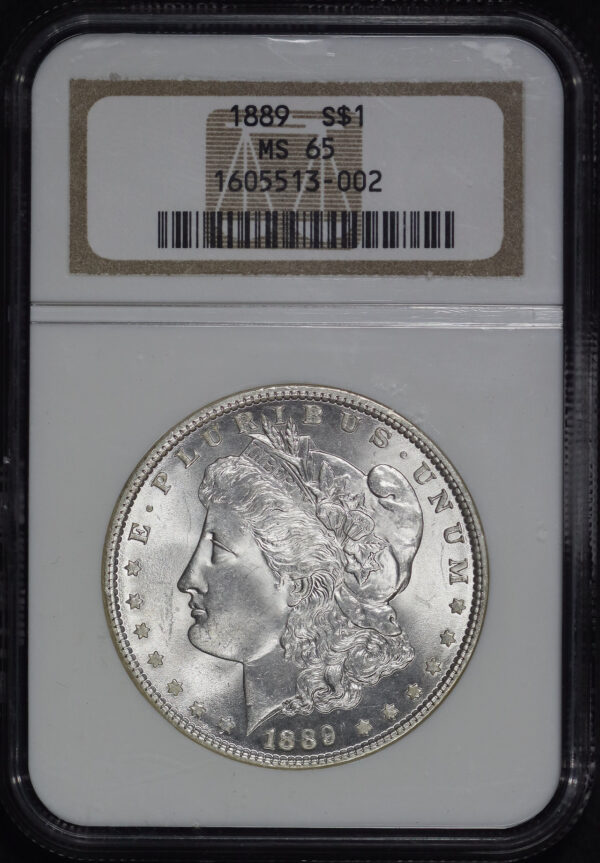 Obverse of this 1889 Morgan Dollar NGC MS-65