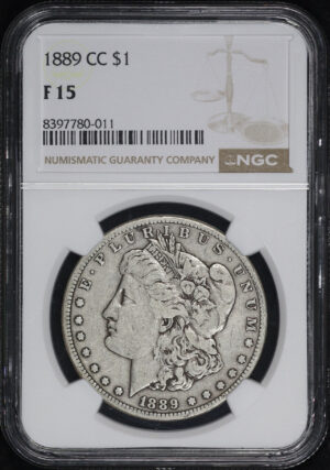 Obverse of this 1889-CC Morgan Dollar NGC F-15