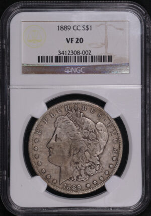 Obverse of this 1889-CC Morgan Dollar NGC VF-20