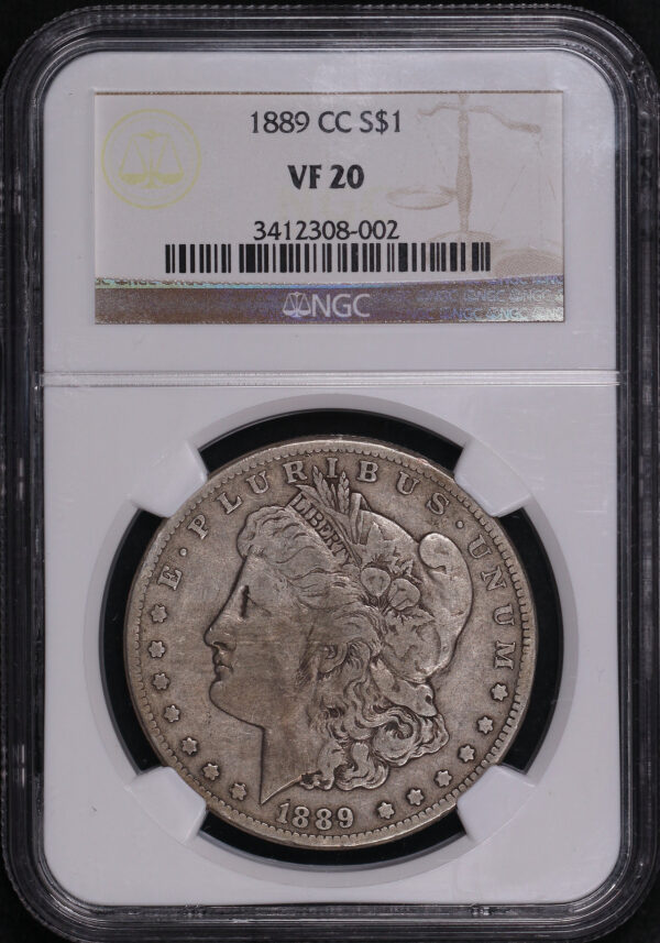 Obverse of this 1889-CC Morgan Dollar NGC VF-20