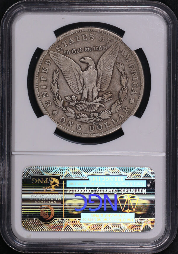 Reverse of this 1889-CC Morgan Dollar NGC VF-20