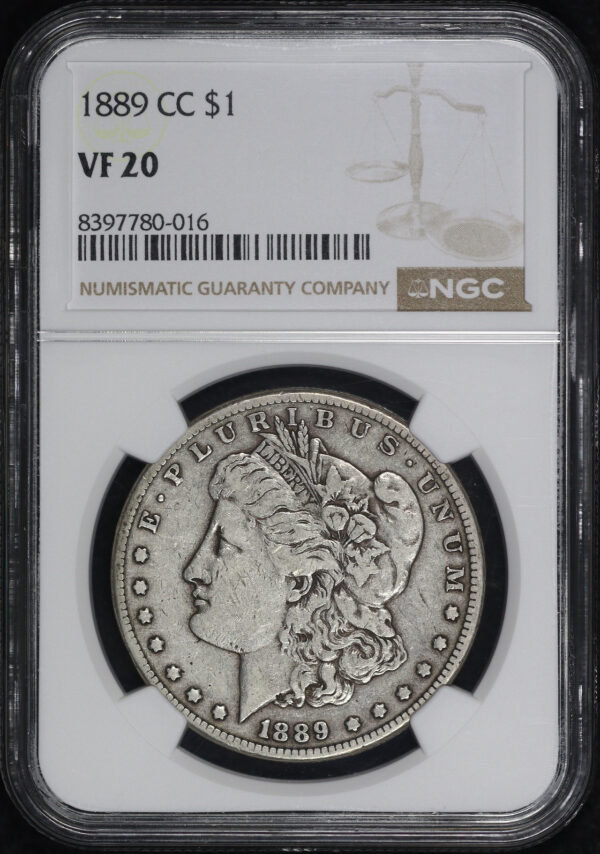 Obverse of this 1889-CC Morgan Dollar NGC VF-20