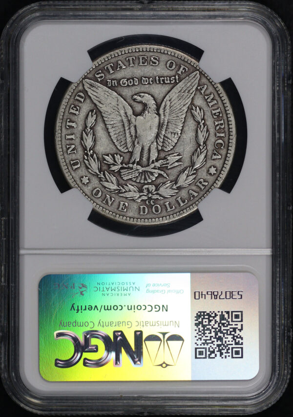 Reverse of this 1889-CC Morgan Dollar NGC VF-20