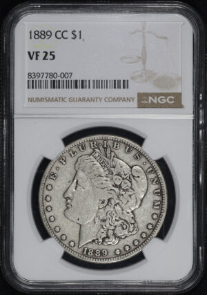 Obverse of this 1889-CC Morgan Dollar NGC VF-25