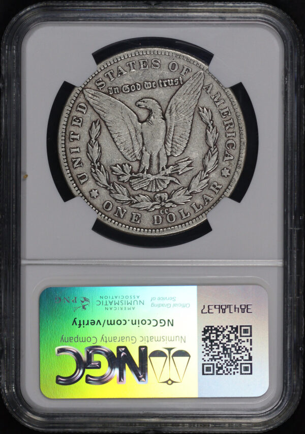 Reverse of this 1889-CC Morgan Dollar NGC VF-25