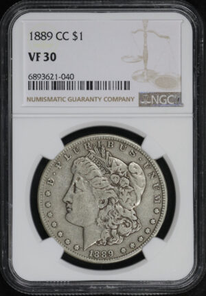 Obverse of this 1889-CC Morgan Dollar NGC VF-30