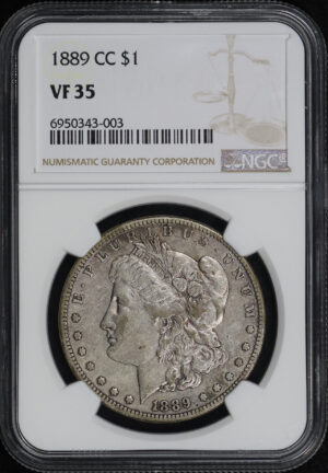 Obverse of this 1889-CC Morgan Dollar NGC VF-35