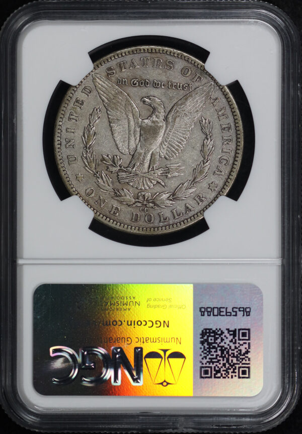 Reverse of this 1889-CC Morgan Dollar NGC VF-35