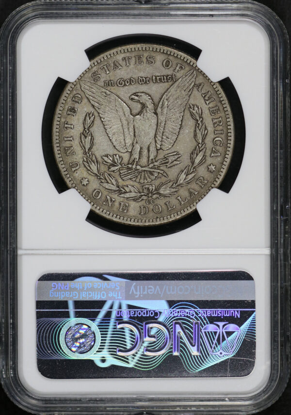 Reverse of this 1889-CC Morgan Dollar NGC VF-35