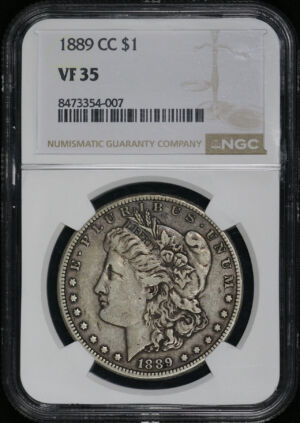 Obverse of this 1889-CC Morgan Dollar NGC VF-35
