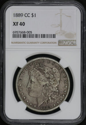 Obverse of this 1889-CC Morgan Dollar NGC XF-40
