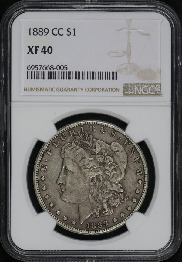 Obverse of this 1889-CC Morgan Dollar NGC XF-40