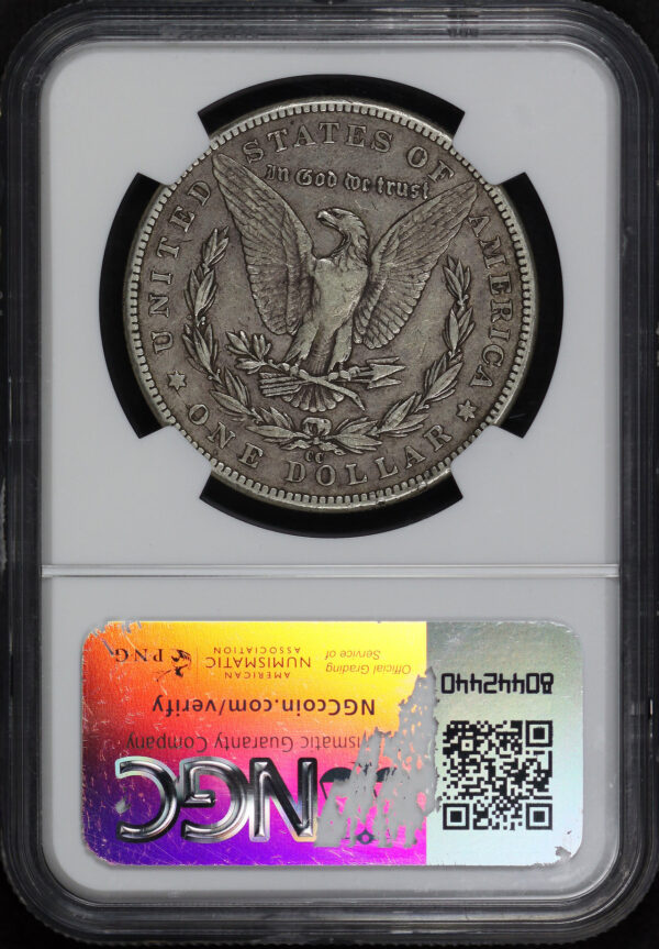 Reverse of this 1889-CC Morgan Dollar NGC XF-40