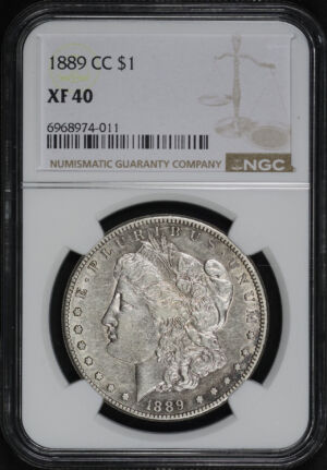 Obverse of this 1889-CC Morgan Dollar NGC XF-40
