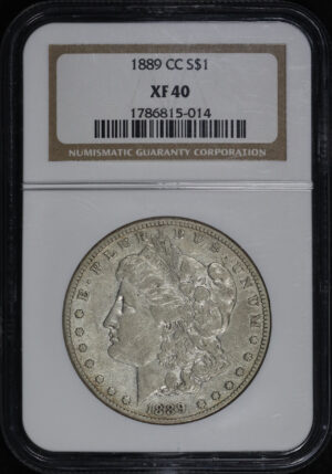 Obverse of this 1889-CC Morgan Dollar NGC XF-40