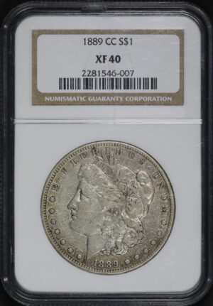 Obverse of this 1889-CC Morgan Dollar NGC XF-40