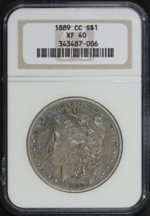 Obverse of this 1889-CC Morgan Dollar NGC XF-40