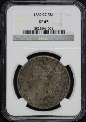 Obverse of this 1889-CC Morgan Dollar NGC XF-45