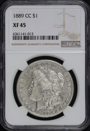 Obverse of this 1889-CC Morgan Dollar NGC XF-45