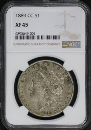 Obverse of this 1889-CC Morgan Dollar NGC XF-45