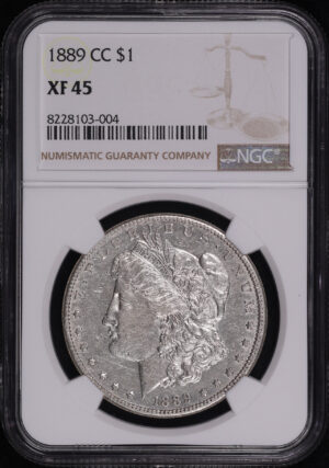 Obverse of this 1889-CC Morgan Dollar NGC XF-45