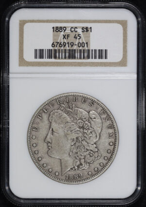 Obverse of this 1889-CC Morgan Dollar NGC XF-45