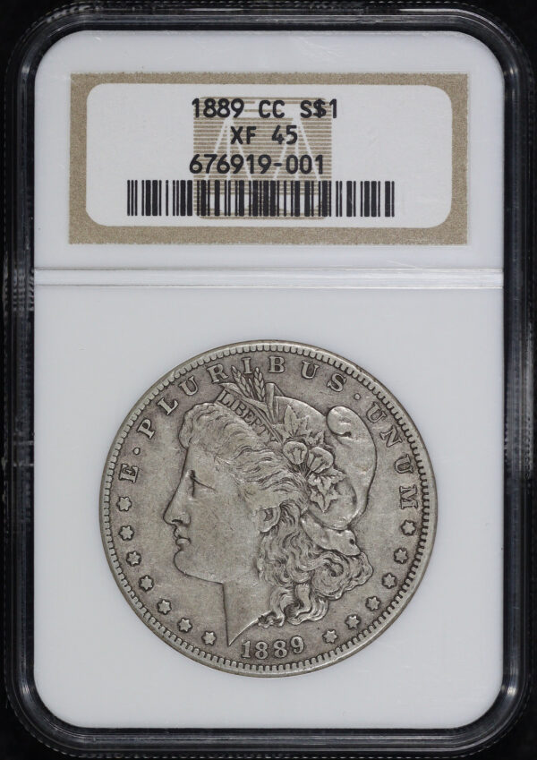 Obverse of this 1889-CC Morgan Dollar NGC XF-45
