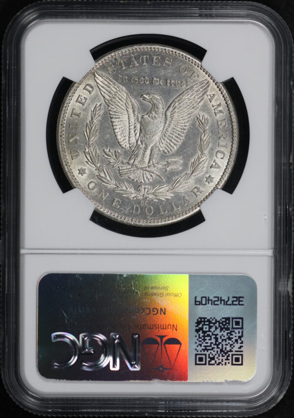 Reverse of this 1889-CC Morgan Dollar NGC AU-50