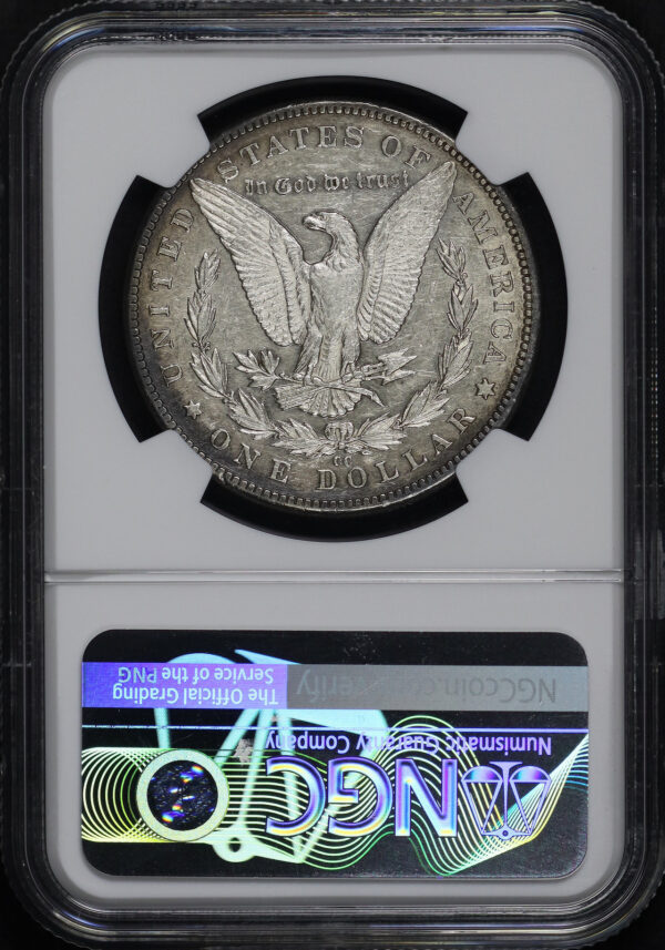 Reverse of this 1889-CC Morgan Dollar NGC AU-53