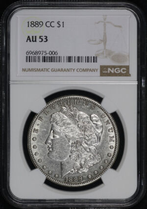 Obverse of this 1889-CC Morgan Dollar NGC AU-53