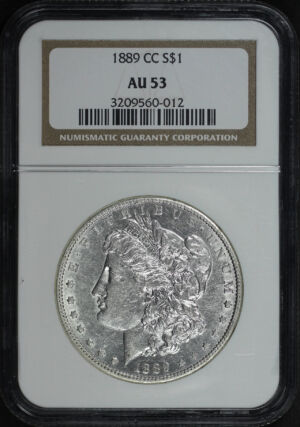 Obverse of this 1889-CC Morgan Dollar NGC AU-53